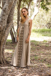 HOODED DESERT DRESS CREAM