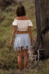 JUNGLE SKIRT LIGHT BLUE GREY