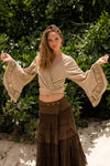 TRIBAL WRAP TOP NATURAL