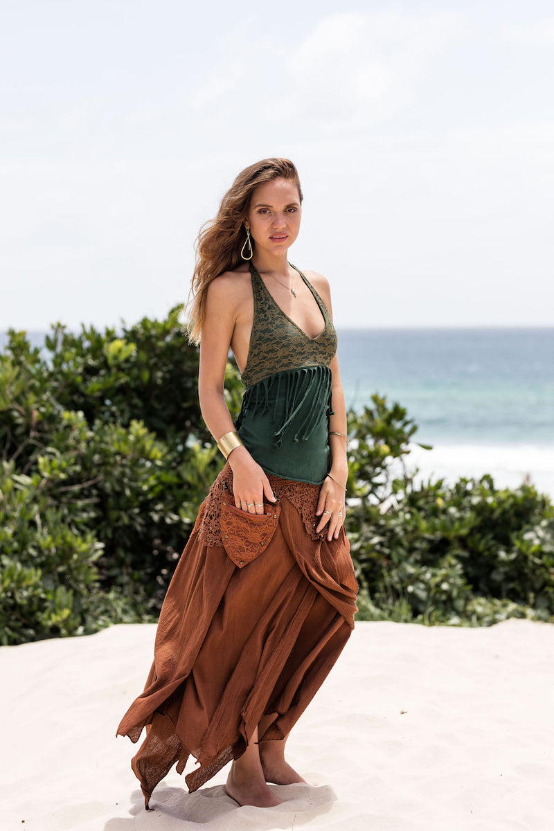 FOREST SKIRT RUST BROWN
