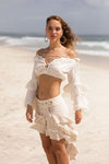 SEASHELL BELL SLEEVE TOP