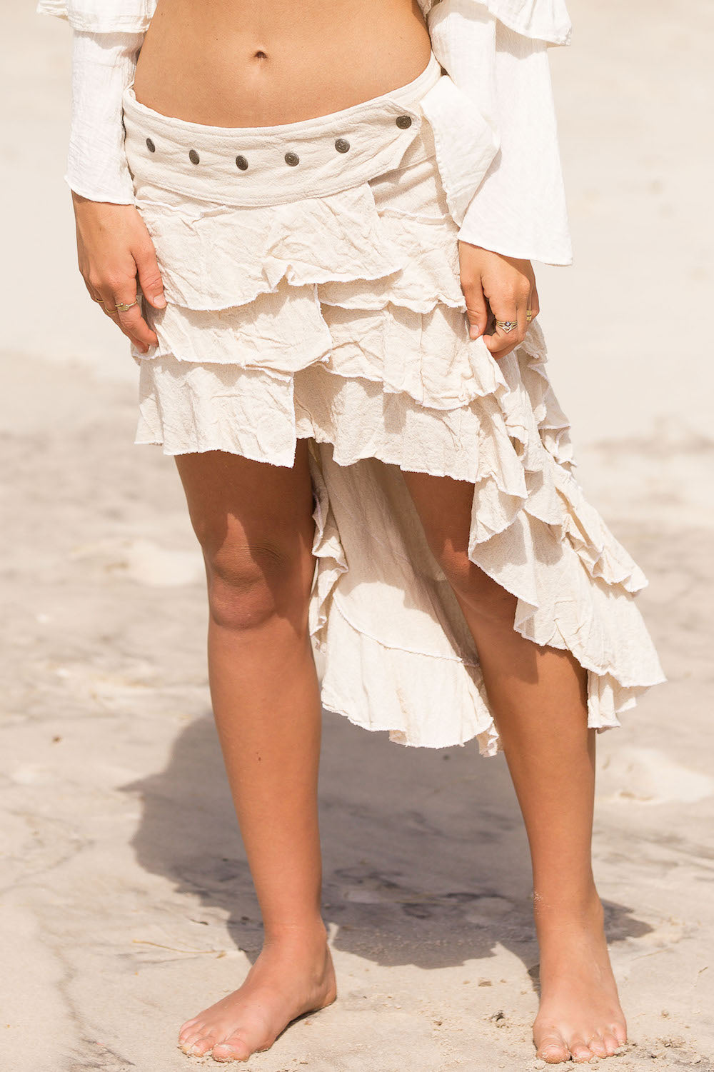 RUFFLE SKIRT CREAM