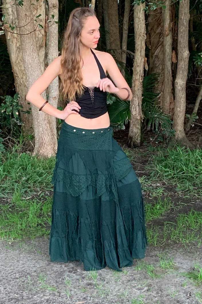 GYPSY QUEEN SKIRT GREEN