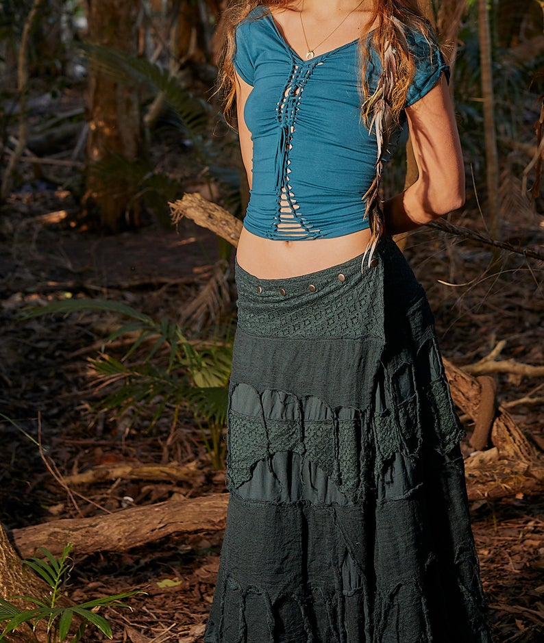 GYPSY QUEEN SKIRT GREEN